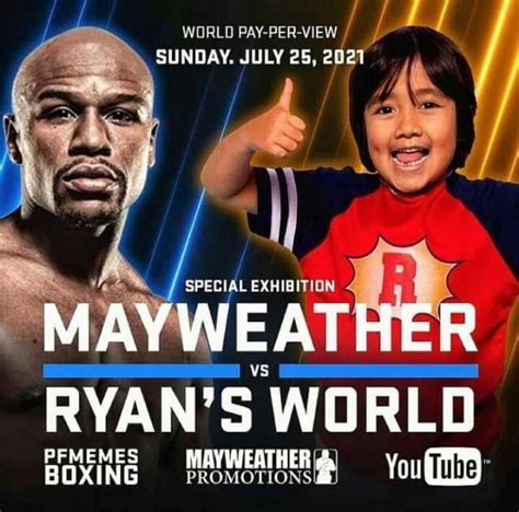 mayweather vs ryan's world meme.